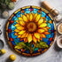 Sunflower Circular Glass Suncatcher Worktop Saver
